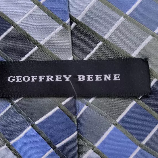 Geoffrey Beene Mens Formal Necktie 58"Lx4"W Green/Blue Neck Tie