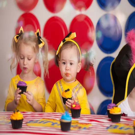 Emma The Wiggles Yellow Book Week Toddler Girls Costume Headband Shoe Bows