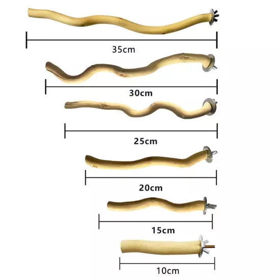 Bird Perch Stand Natural Wood Bird Cage Perch For Budgie, Finch, ParrotฅGIFT