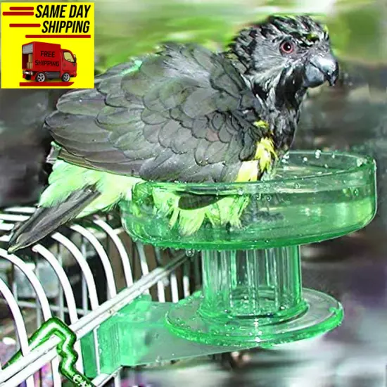 Lixit Quick Lock Bird Cage Bath for Lovebirds, Canaries, Finches, Parakeets, and