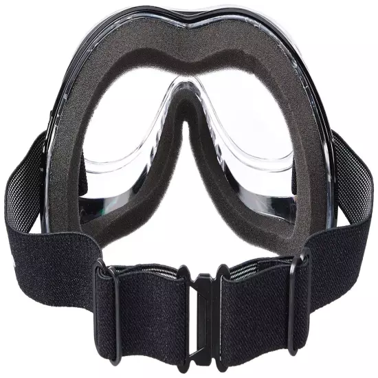 Airfoil Padded 'Fit Over Glasses' Riding Goggles (Black Frame/Clear Lens)