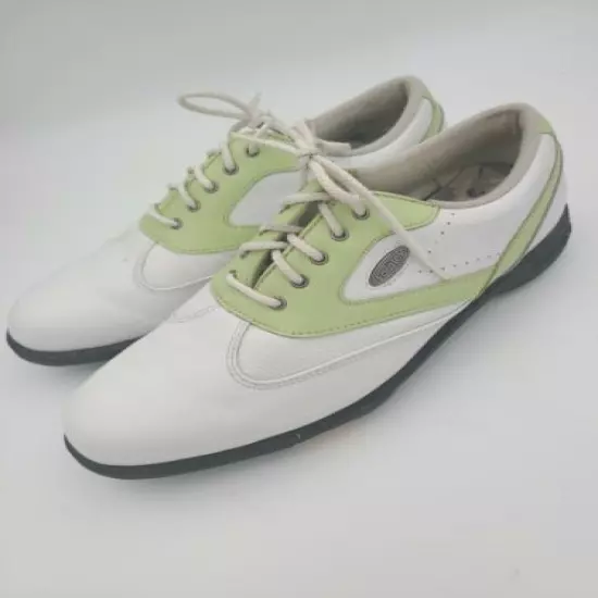 Foot Joy Women's Golf Shoes Size 8 M Extra eComfort White Green Leather