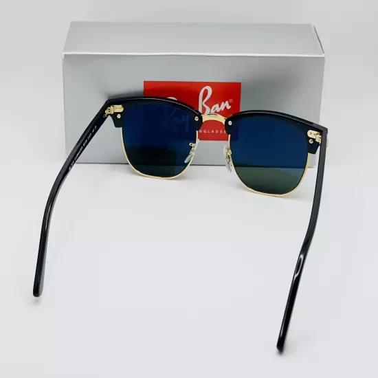 Ray-Ban Clubmaster 51mm Classic Unisex Sunglasses - Polarized Green Lens RB3016