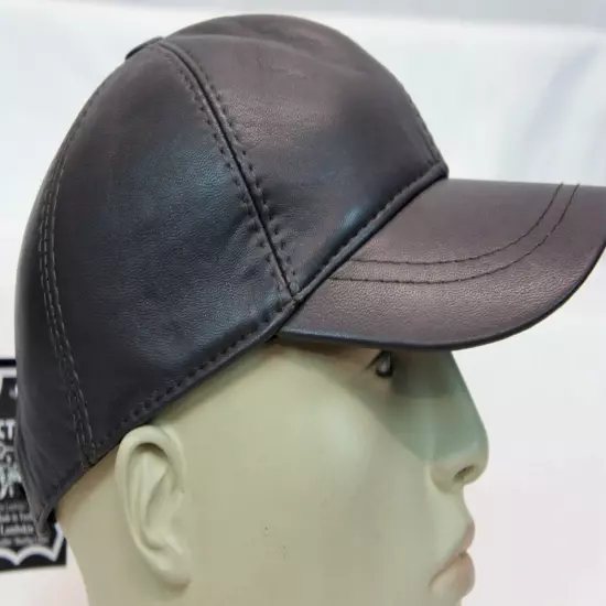 New 100% Genuine Real Lambskin Leather Baseball Cap Hat Sport Visor 31 COLORS