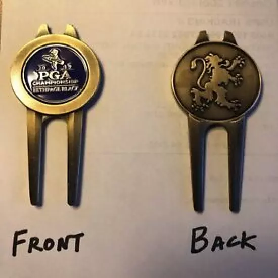 2019 PGA Championship Golf Divot Tool & Ball Marker Bethpage Black Flat/Blue