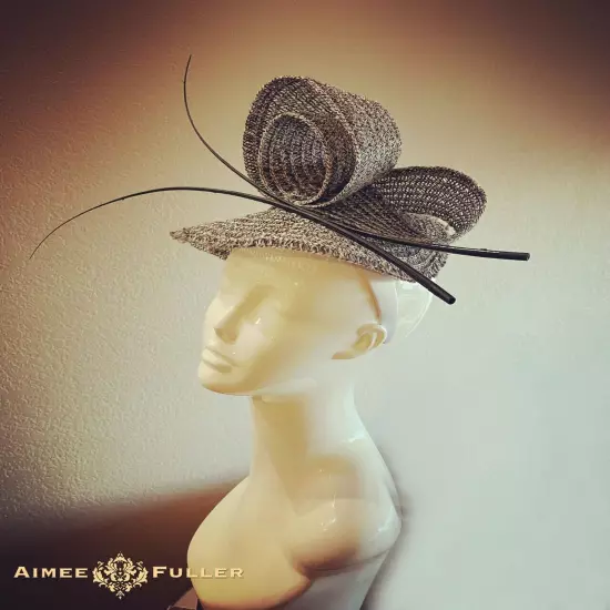 Aimee Fuller Derby Royal Ascot Cocktail Gala Classic Black Fascinator Hat