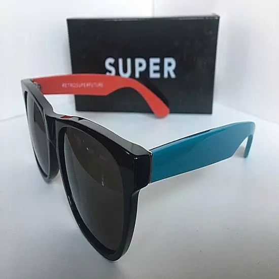 New RetroSuperFuture Black Red Blue Sunglasses Italy