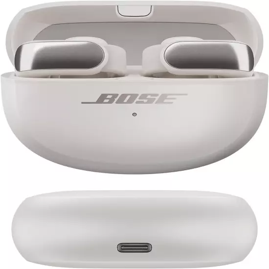 Bose Ultra Open-Ear True Wireless Bluetooth Clip Earbuds- Black/White