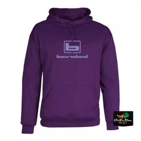 NEW BANDED GEAR WOMENS b LOGO HOODIE HOODED SWEATSHIRT PURPLE SMALL