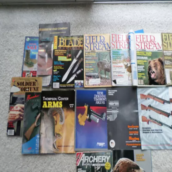 Vintage 80’s Field & Stream plus other outdoor brochures / magazines