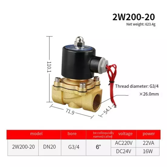 Compatible Voltage Options Pneumatic Electric Solenoid Valve DN15 12V 24V 220V