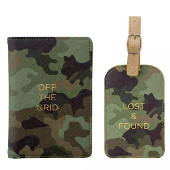 Karma Luggage Tag And Passport Cover. Camo. Brand New In Box.