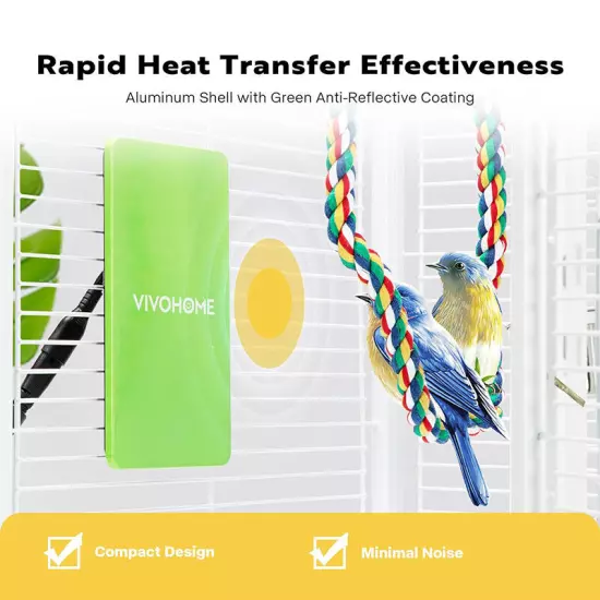 15W Bird Cage Heater, Snuggle-Up Bird Warmer with Thermostatically Controlled