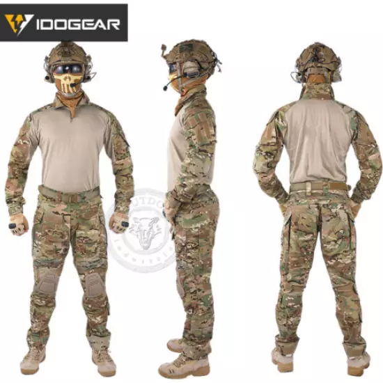 IDOGEAR G3 Combat Uniform Set Shirt & Pants BDU Airsoft Clothing MultiCam Camo