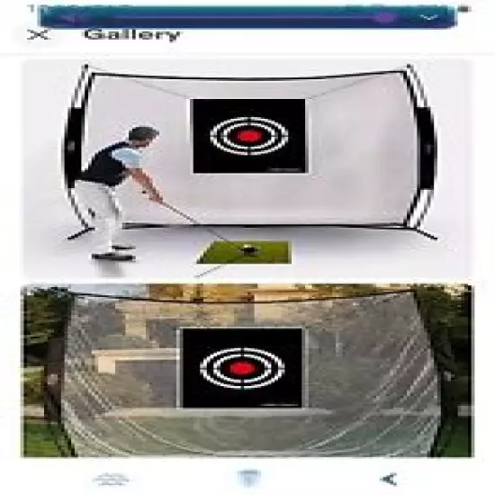 Golf Hitting Net Pratice Driving Range 7 x 7 Indoor Outdoor With Training Aids