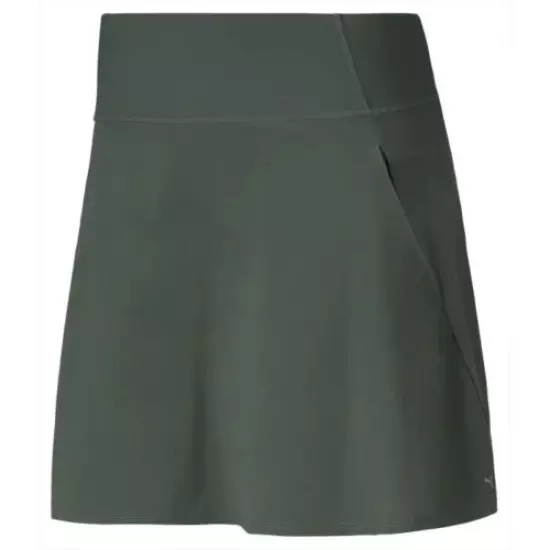 PUMA Women's Size Medium PWRSHAPE Solid Woven Golf Skirt Skort Green NEW