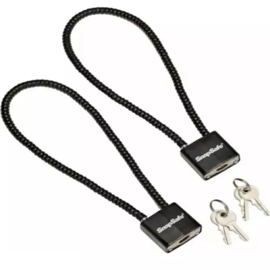 Snapsafe Lock Box Security Cable w/2 Padlock/4 Keys 2/Pack 75281