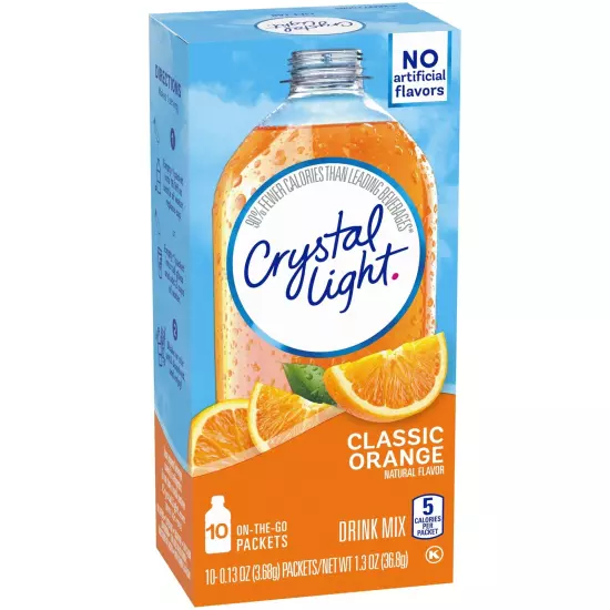 Drink Mix, Classic Orange,1.3 Oz( Pack of 6)