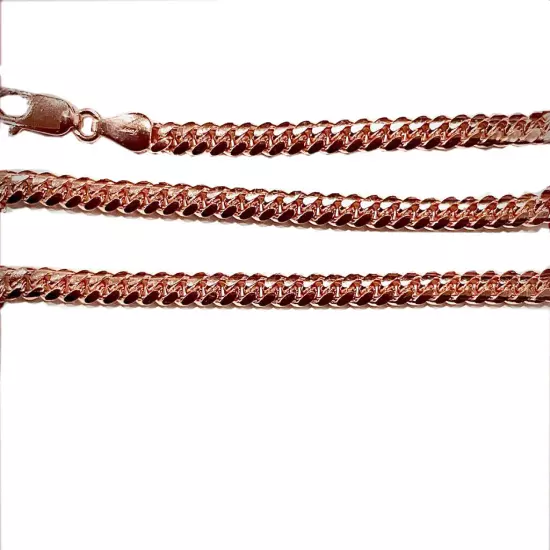 14kt Solid Rose Gold Miami Cuban Link Chain Necklace 2mm-4mm Sz 16"-30"