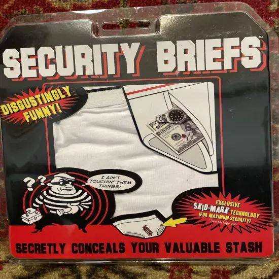 Security Briefs Men’s Underwear Disgustingly Funny W Poop Skid Mark Hides Money