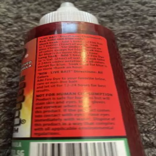 48 Bottles Pautzke HIGH OCTANE FIRE DYE Fish Bait 4 Ounce RED Fishing Formula