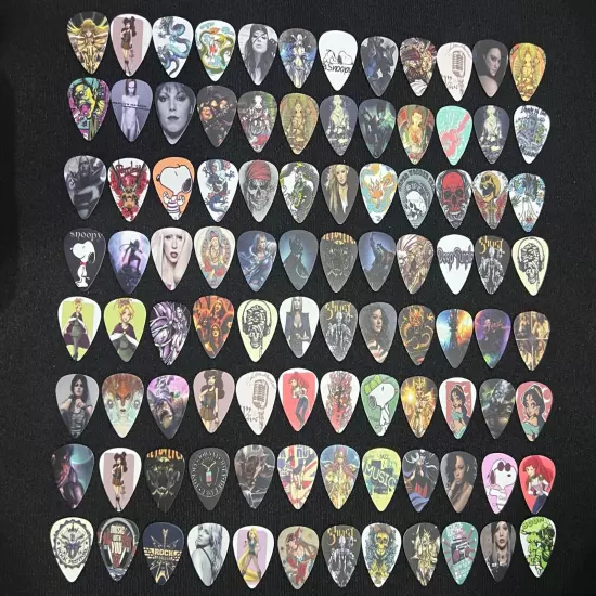 100X Standard Mixed Guitar Picks Plectrums Colourful 0.46 0.73 1.0mm lots Rock