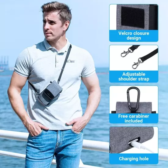 Travel Pouch Bag: Shoulder Strap, Phone Holder, for Smartphone, Passport