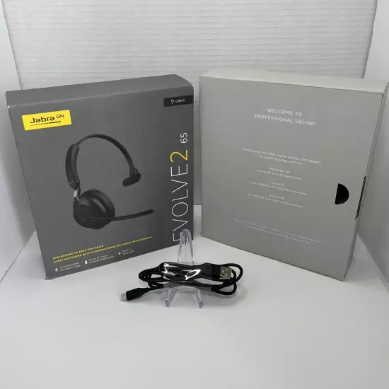 Jabra Evolve2 65 Link380c UC Mono Wireless/Bluetooth Noise-Isolating Headset