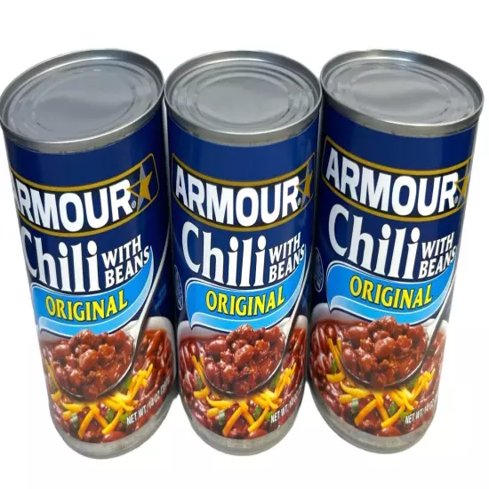 Armour Original Chili with Beans 14 oz (3 Cans)