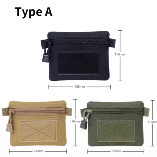 Tactical Wallet EDC Molle Pouch Portable Key Card Case Coin Purse Hunting Bags