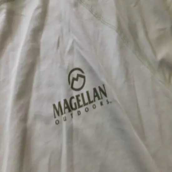 MAGELLAN MEN'S LIGHT GREEN MAG WICK FISH GEAR L/S SHIRT SIZE X LARGE 