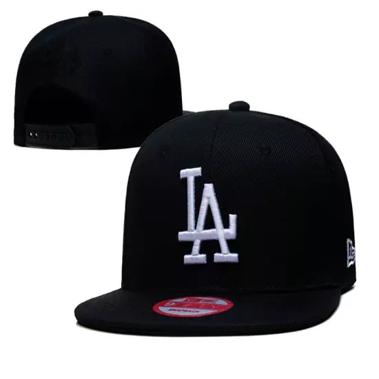 LA Baseball Cap Los Angeles Flat Brim Sanpbacks Made From Premium Quality Cotton