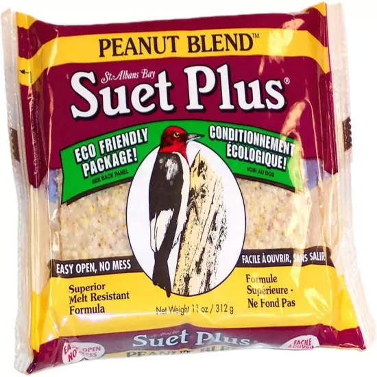 Variety Pack of 4 Flavors of Suet Cakes for Wild Birds 11 Ounces Each