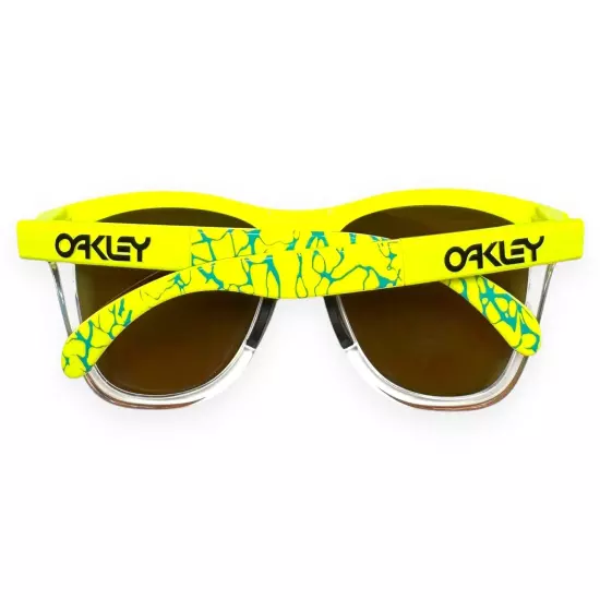 Oakley Frogskins OO9284 Sunglasses Tennis Ball Yellow / Clear Prizm Ruby w/Pouch