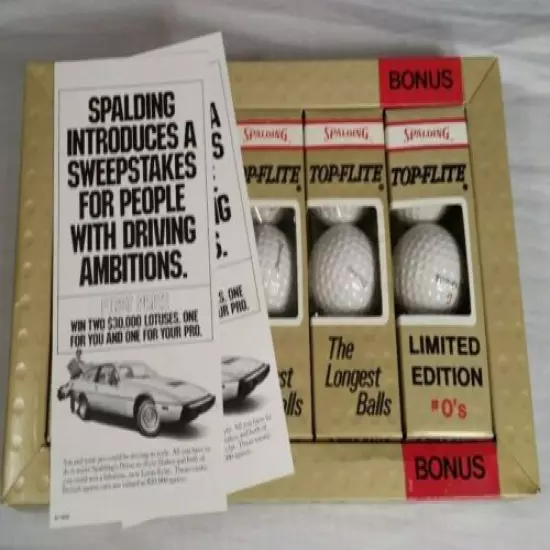 Vintage 1979 Spalding Top-Flite Golf Balls Bonus Pack with LIMITED EDITION 0's 