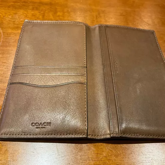 Coach Tan Soft Leather Passport Case/Holder/Wallet