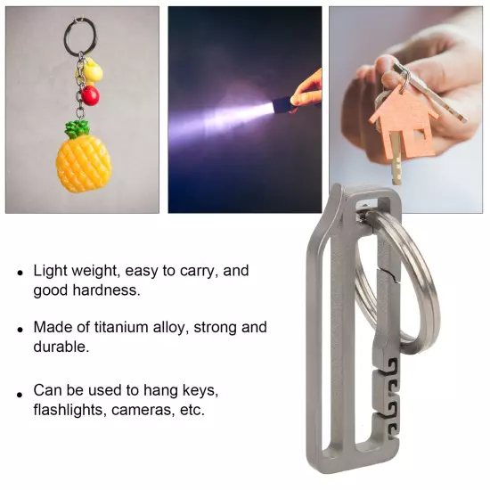 Titanium Alloy Belt Hang Buckle Durable Key Chain Waist Hanging Ring Key