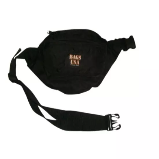 Fanny Pack Large Triple Compartment ,Waist Bag, Durable Nylon Made In USA.