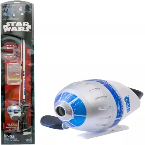 ZEBCO DISNEY STAR WARS R2-D2 SPINCAST FISHING COMBO 5'6" 2 Piece w Tackle NEW