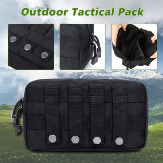 45L Military Tactical Backpack Molle Pouch EDC Belt Waist Kit Camping Army Bag