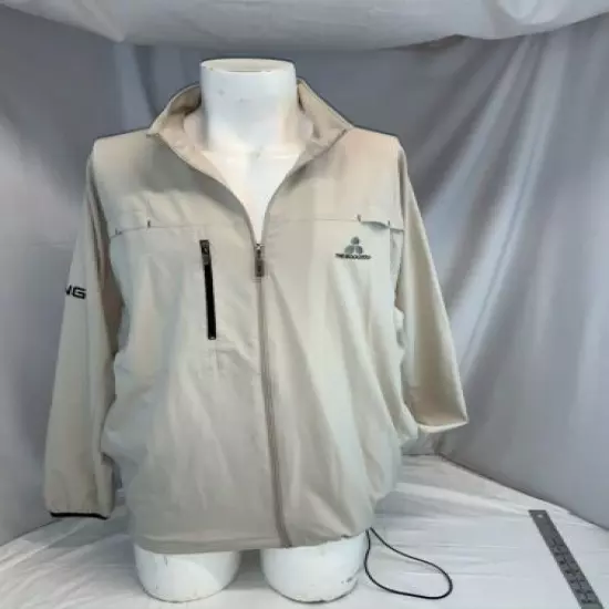 Ping Boulders Arizona Golf Jacket L Men Beige Poly Full Zip YGI D0-264