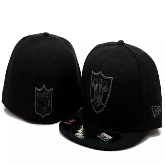 New Oakland Raiders Fitted Hat Cap Men's Football Cap Flat Brim Cap Sun HatS