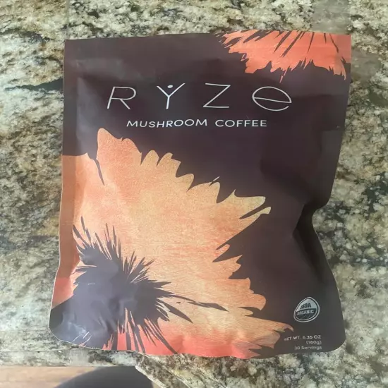 ORGANIC RYZE MUSHROOM COFFEE ☕ Brand New Bag 30 Servings FREE Shipping