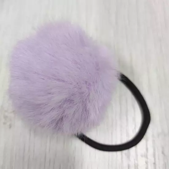 2/1PCS 6/5cm Fluffy Pompom Elastic Hair Ties Bobbles Fur Ball Ponytail Band