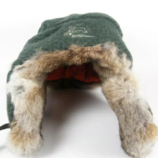 Mad Bomber Trapper/Bomber Hat Rabbit Fur Trim Quilted Lining Winter Large New WT