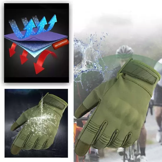 Tactical Touch Screen Full Finger Gloves for Men Airsoft Shooting Hunting Gloves