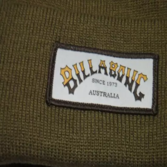 Billabong Mens Beanie Hat MABNQBDP DISASTER Polor Fleece Lining Color Brown