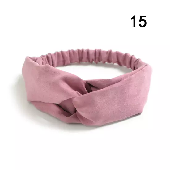 Elastic Stretch Knot Headbands Head wrap For Women Twist Cross Knotted Hairband@