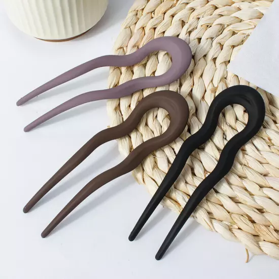 Women Hair Pin U Shaped Fork Stick French Fashion Hairstyle Resin Hair Clips