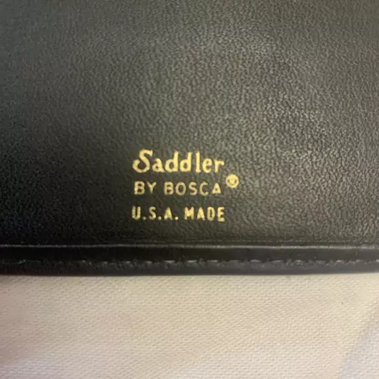 Saddler Bosca Passport Travel Wallet Black Leather; Used